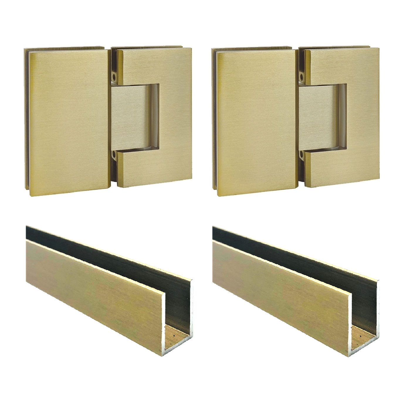 3/4P Hardware - Brushed Gold (Channels)