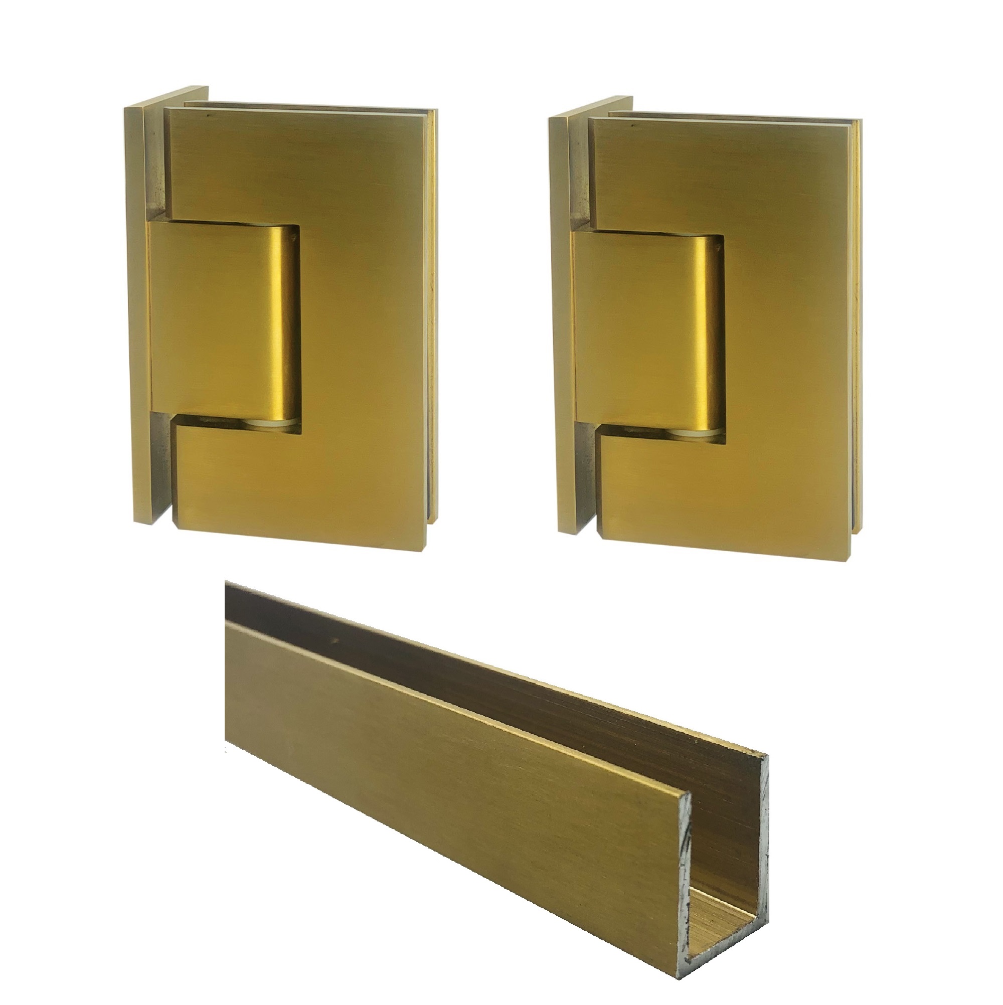 2/3PW Hardware - Brushed Brass (Channel)