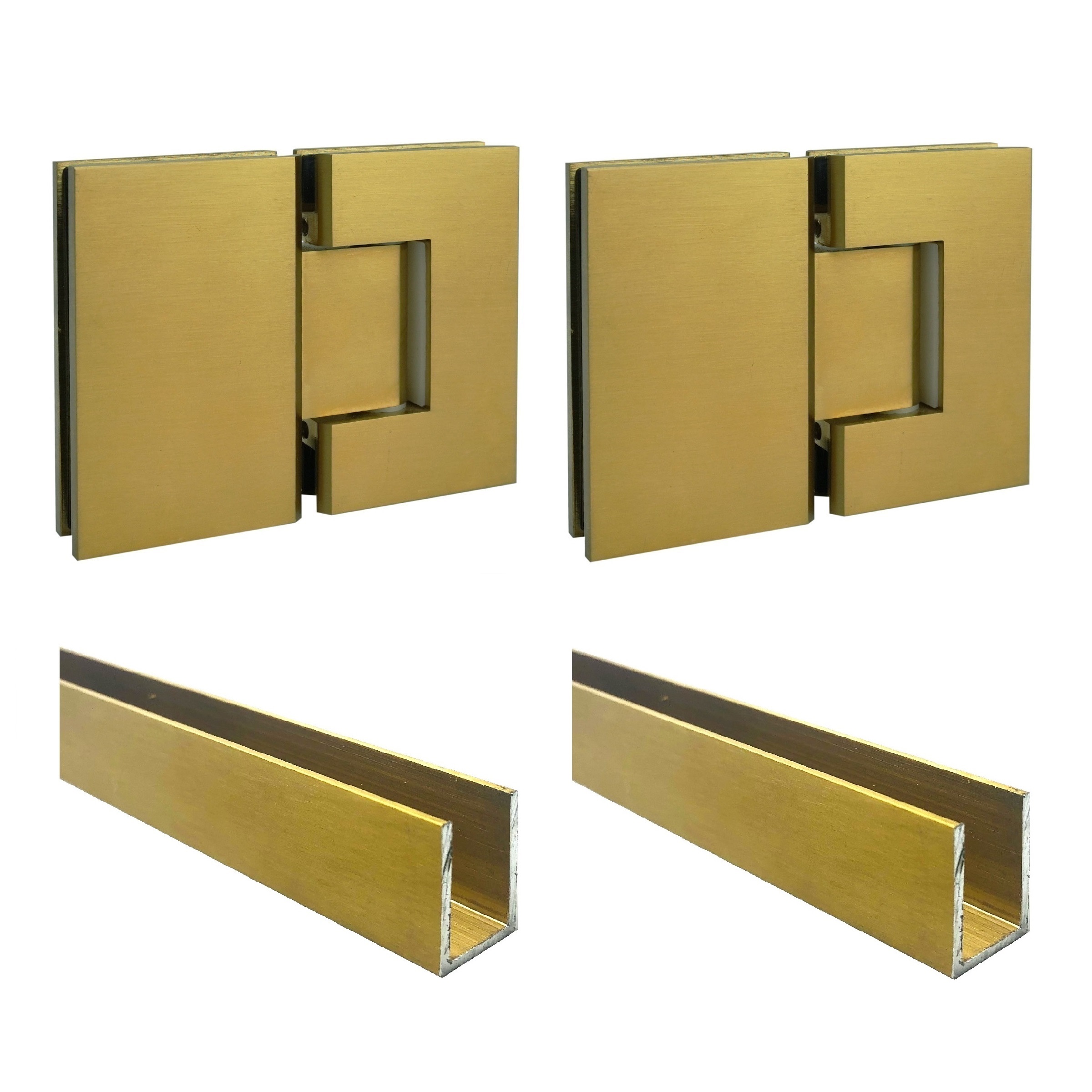 3/4P Hardware - Brushed Brass (Channels)