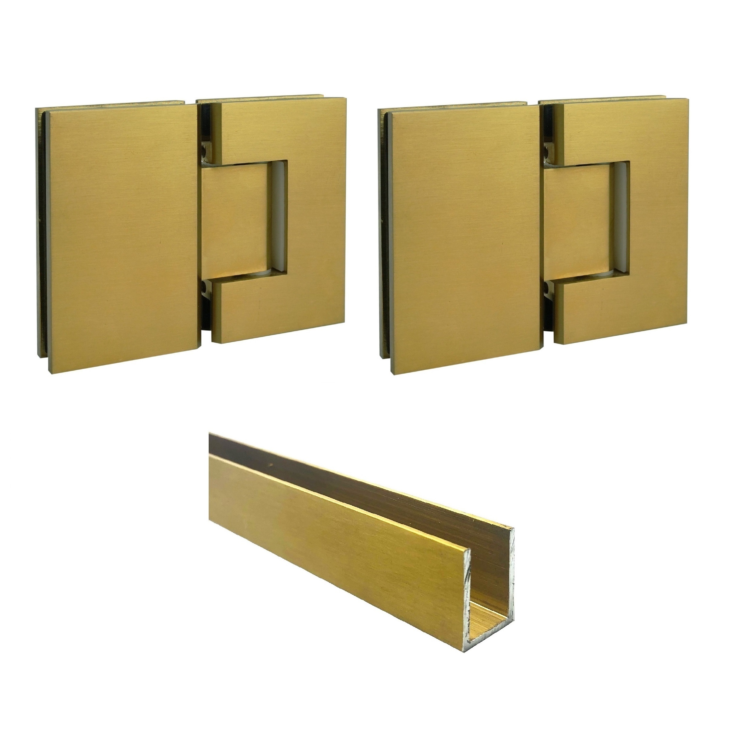 2PA Hardware - Brushed Brass (Channel)