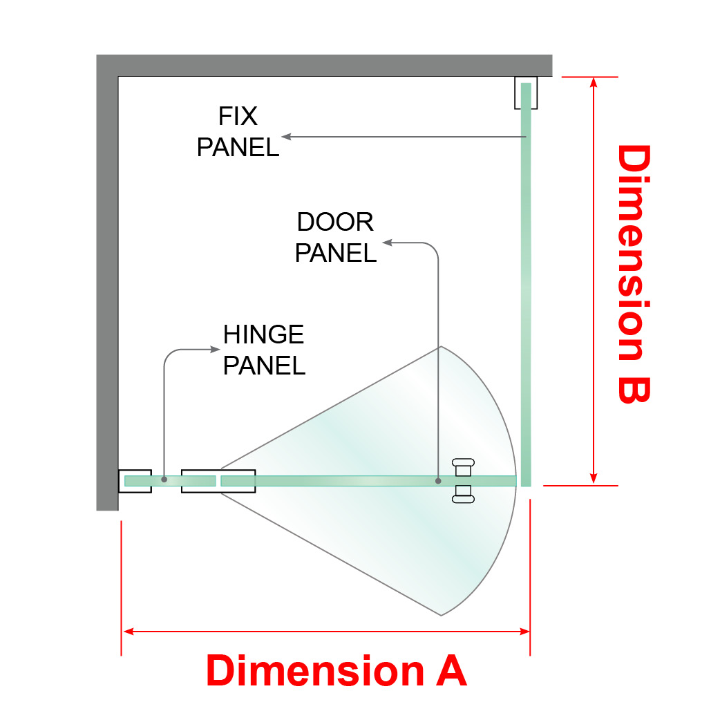 3 PANEL A CORNER SCREEN WITH ROSE GOLD HARDWARE