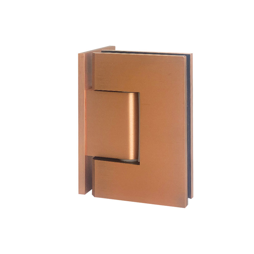 Glass to Wall 90 Deg L-Hinge (Brushed Rose Gold)